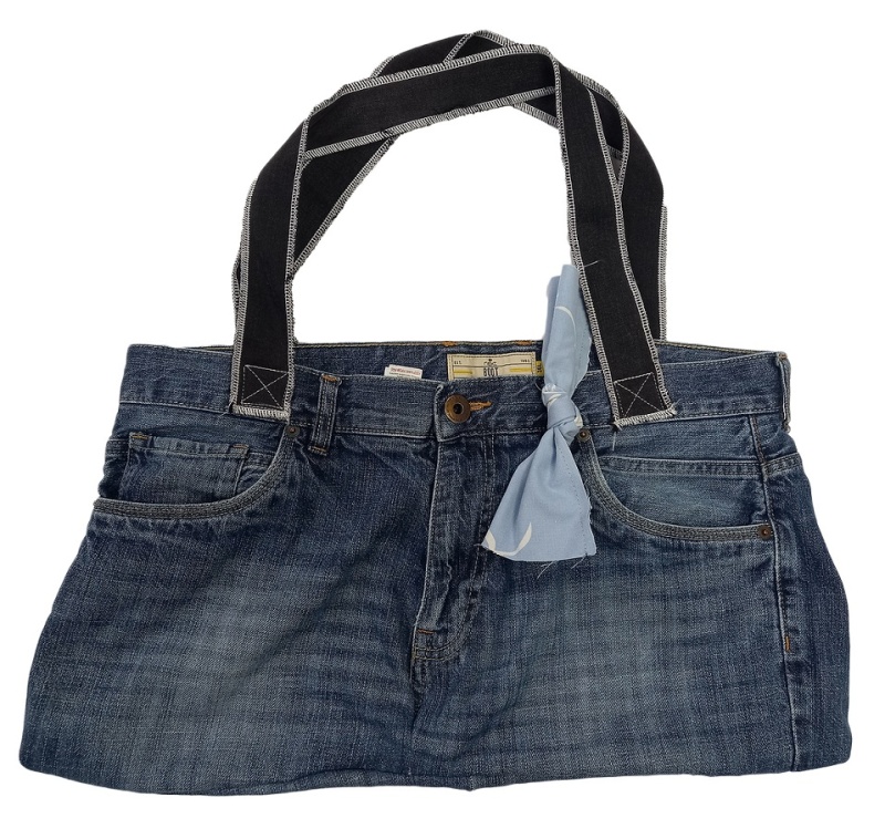 Hand Made Denim Tote Bag - Style 2